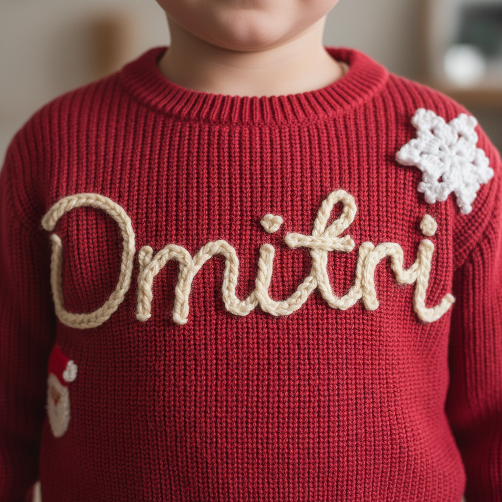 Personalised Christmas Knitted Sweatshirt